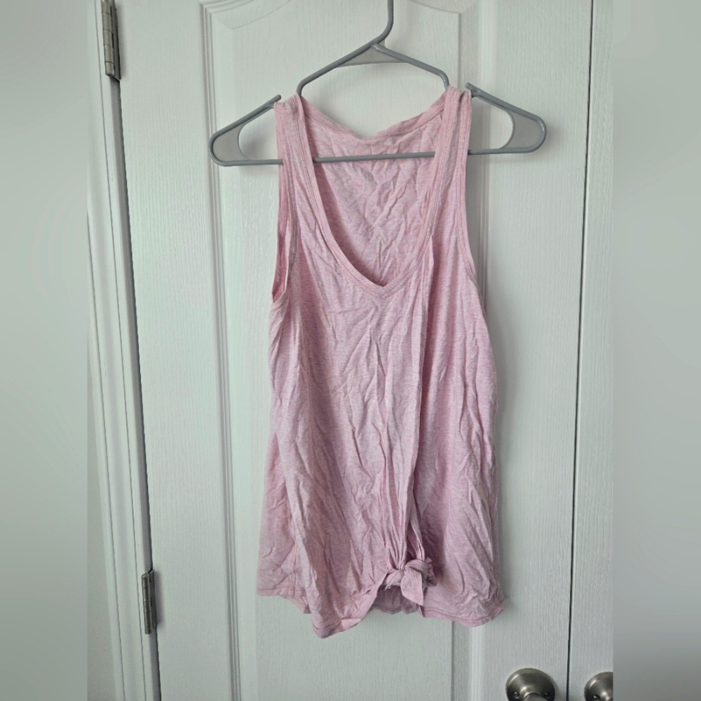 Lululemon Pink Front Knot Tank